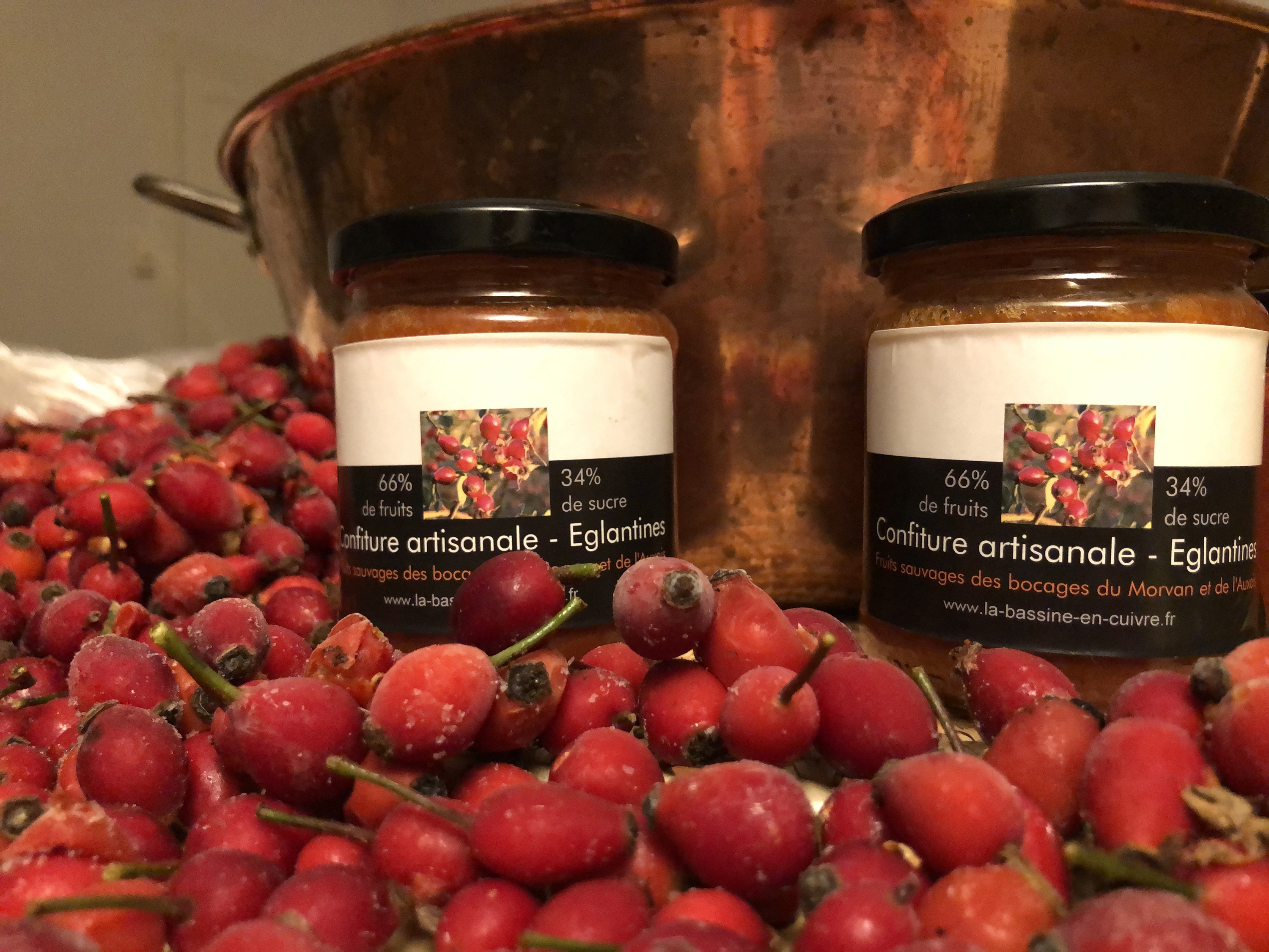 églantines - la bassine en cuivre